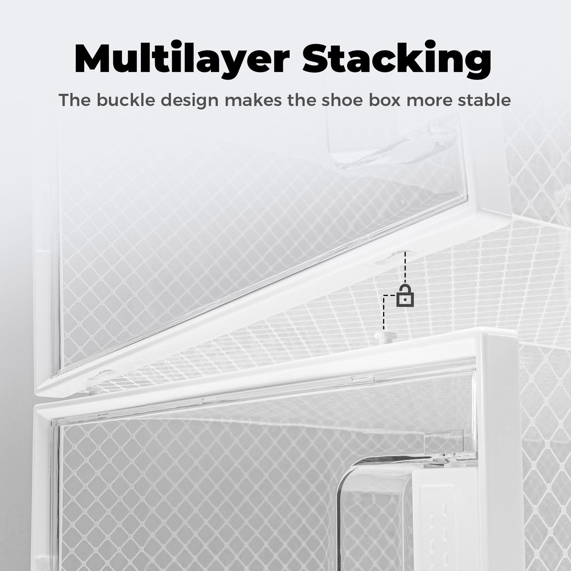 Pinkpum Large Shoe Organizer Storage Boxes for Closet, Clear Plastic Stackable Sneaker Storage Containers Bins with Lids, Clear Shoe Display Case Containers, Fit for Size 11, 12 Pack