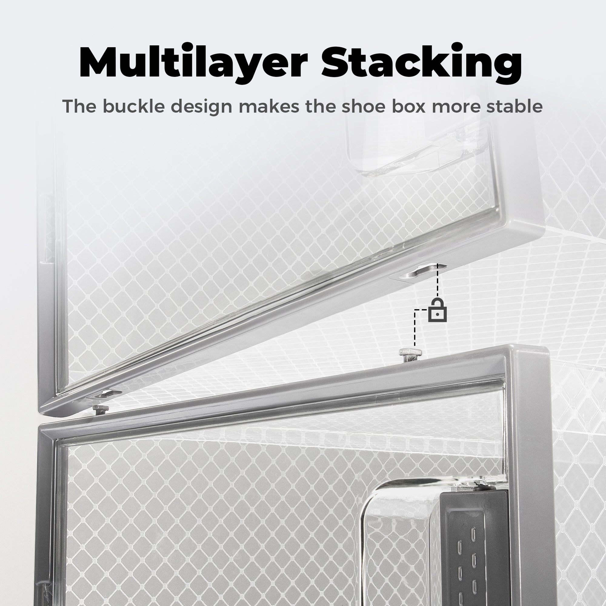 Pinkpum Extra Large Shoe Organizer Storage Boxes for Closet, Fit for Size 14, Clear Plastic Stackable Sneaker Storage Containers Bins with Lids, Clear Shoe Display Case Containers, 12 Pack